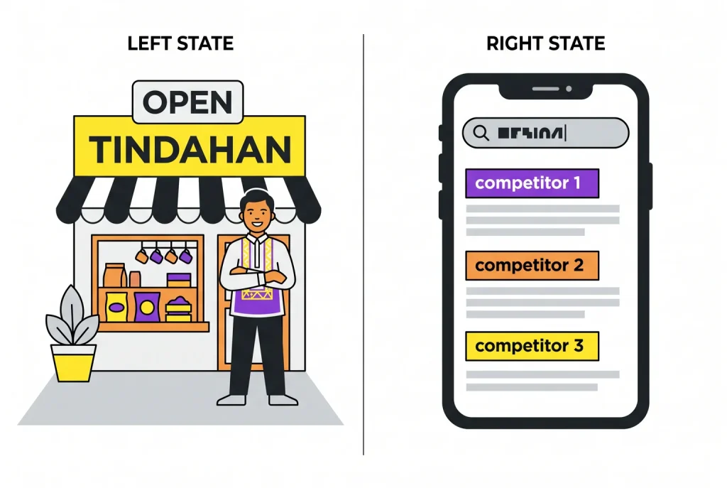 Your storefront is real and visible, but if your business does not show up in search, your competitors are the ones customers find first.
