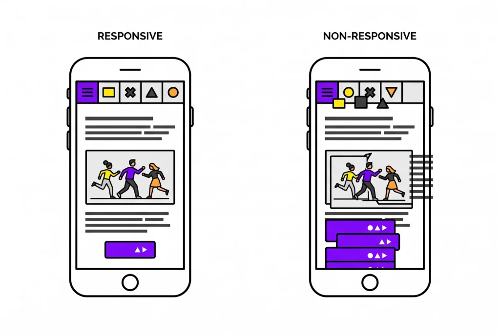 When almost every visitor arrives on a phone, a layout that breaks on mobile is a business turning away its own audience.